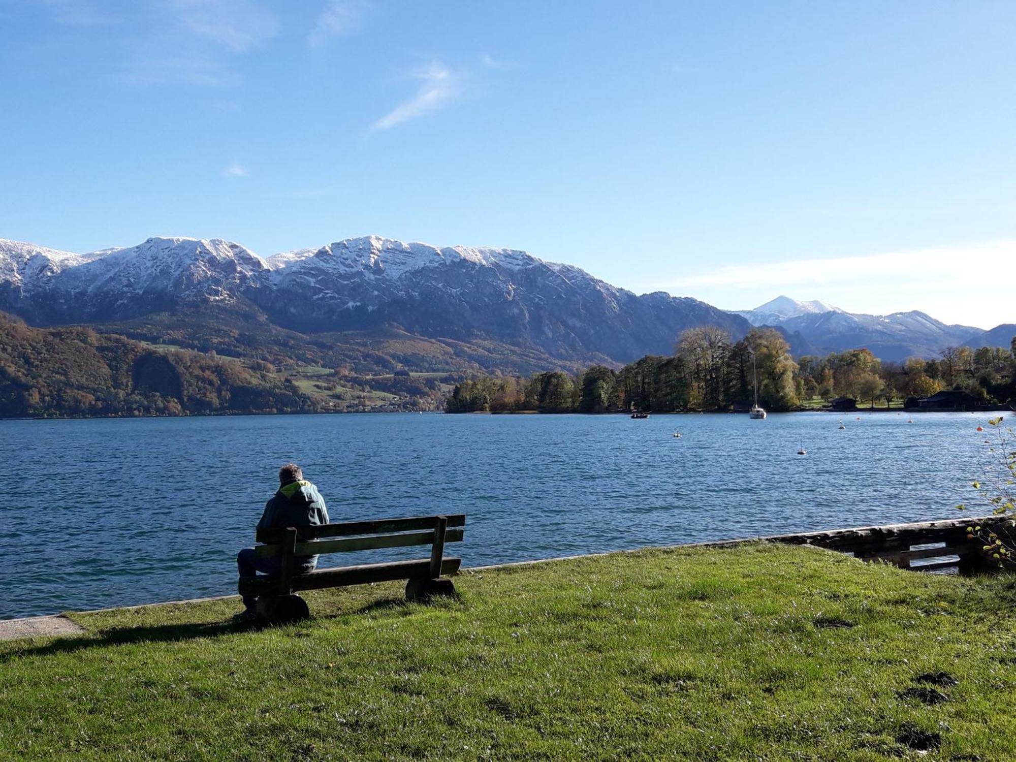 Ferienwohnung Claudia Mit Terrasse Nussdorf am Attersee Esterno foto
